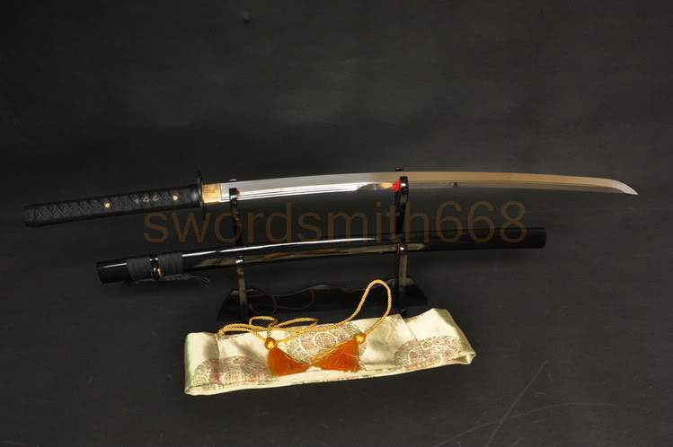 1095 Carbon Steel Iron Tsuba Double Blood Groove Japanese Sword