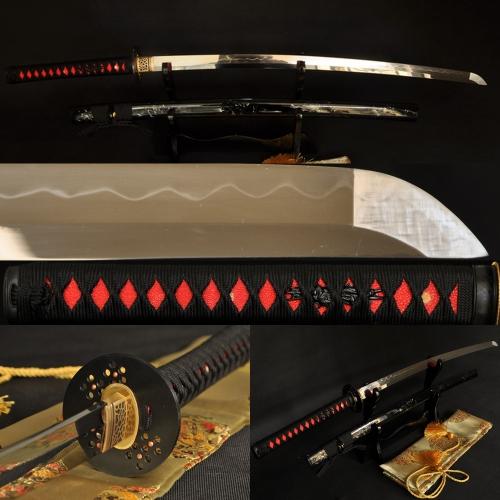 Authentic Real Handmade Japanese Samurai Sword Katana Clay Tempered Blade