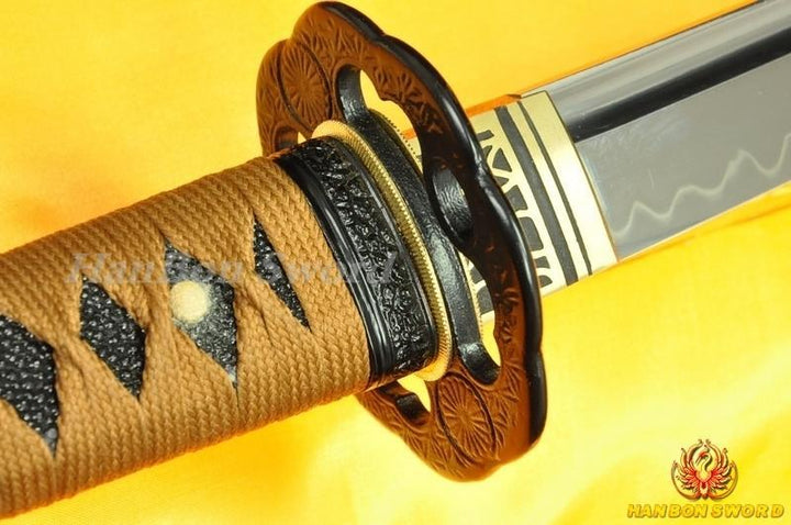 1095 Steel Clay Tempered Full Tang Blade Japanese Samurai Sword Katana