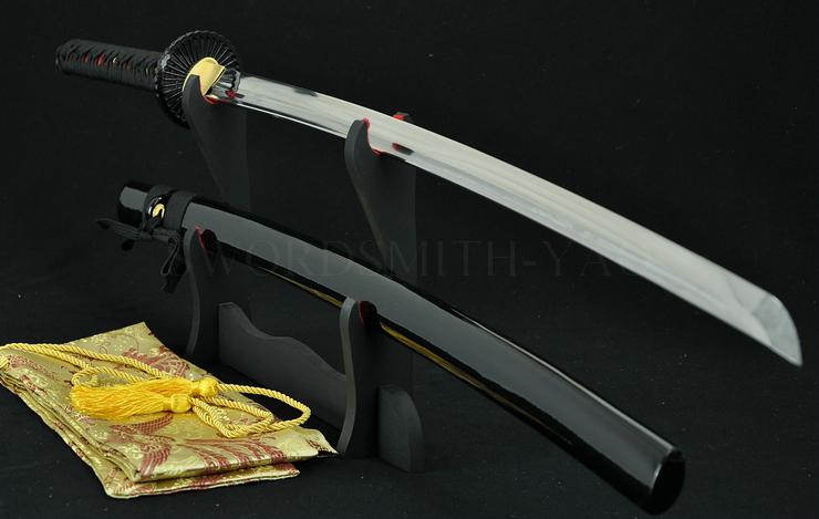 Japanese Samurai Sword Hand Forged Katana Wheel Tsuba Full Tang Blade