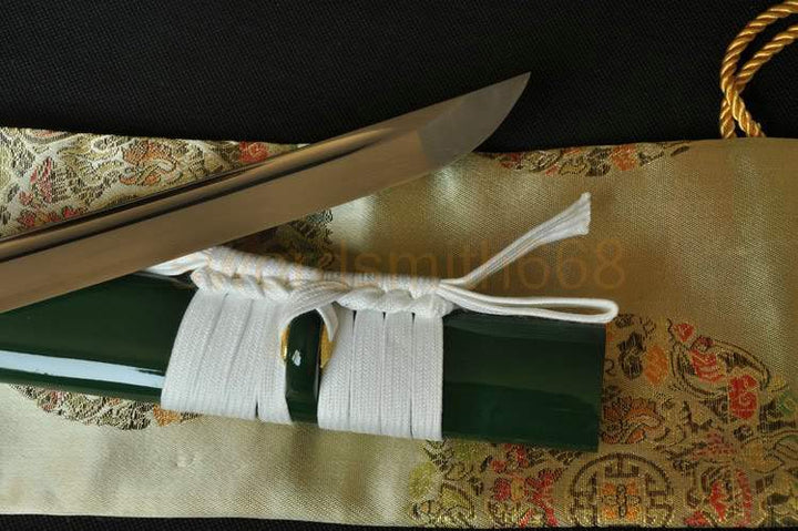 1095 High Carbon Steel Blade Brass Crane Tsuba Japanese Samurai Sword Kanana
