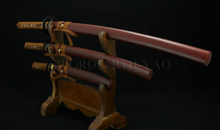 High Quality Hand Forged Japanese Samurai Sword Set ( Katana + Wakizashi +tanto)