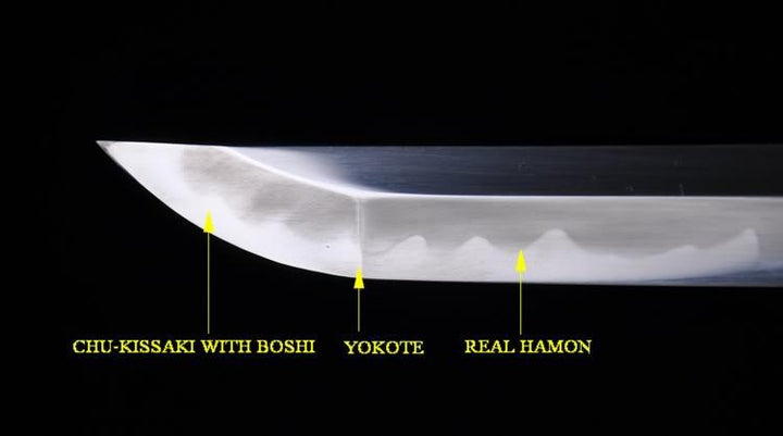 Authentic Handmade Quality Japanese Samurai Sword Katana Waves Tsuba