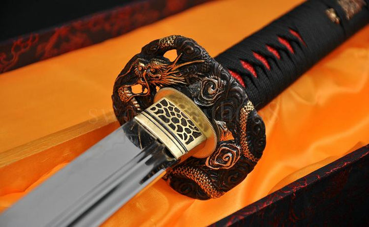 Handmade Authentic Japanese Samurai Sword Naginata With Clay Tempered Blade