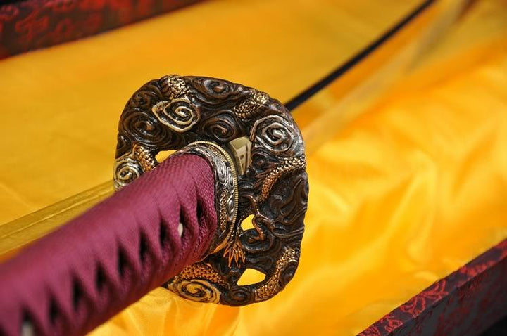 Classical Clay Tempered Folded Steel Japanese Samurai Sword Katana