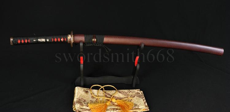 Japanese Samurai Katana Dragon Sword Clay Tempered Engraved Blade