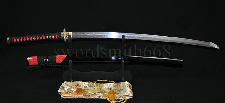 Clay Tempered Folded Steel Blade Ray Skin Saya Japanese Samurai Sword Katana