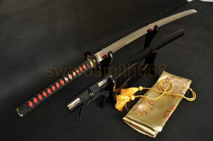 Clay Tempered Blade Iron Tsuba Japanese Samurai Sword Katana