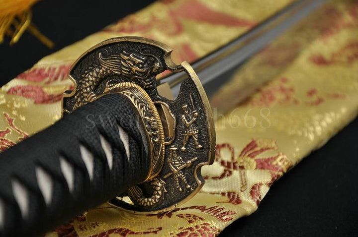 41" Japanese Samurai Dragon Sword Katana Folded Steel Full Tang Blade