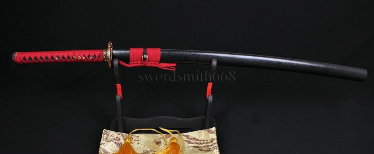Handmade 41"japanese Samurai Katana Practice Sword Clay Tempered Blade