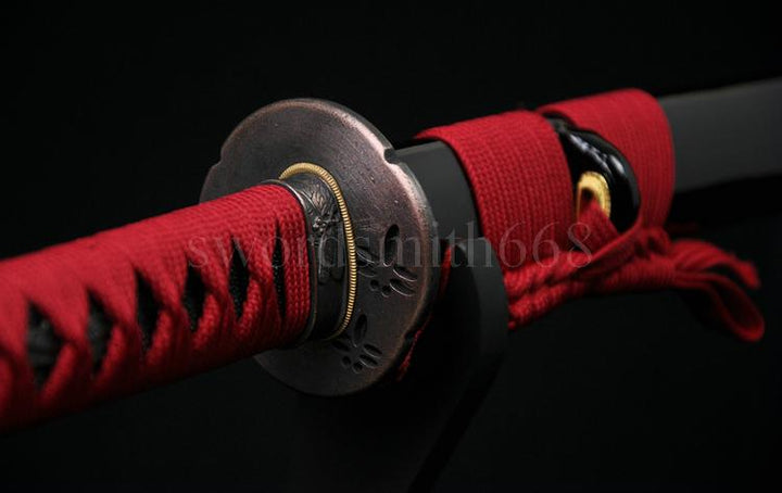 Hand Forged Japanese Samurai Practise Sword Katana Folded Steel Full Tang Blade
