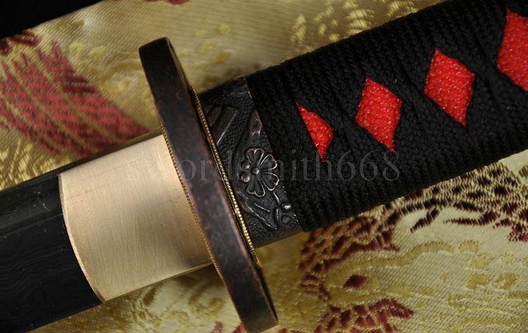 41" Hand Forged Japanese Samurai Sword Katana Folded Steel Full Tang Blade