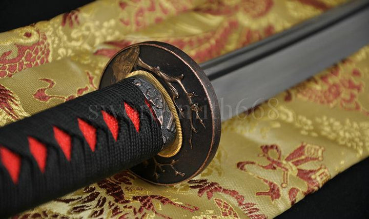 41" Hand Forged Japanese Samurai Sword Katana Folded Steel Full Tang Blade