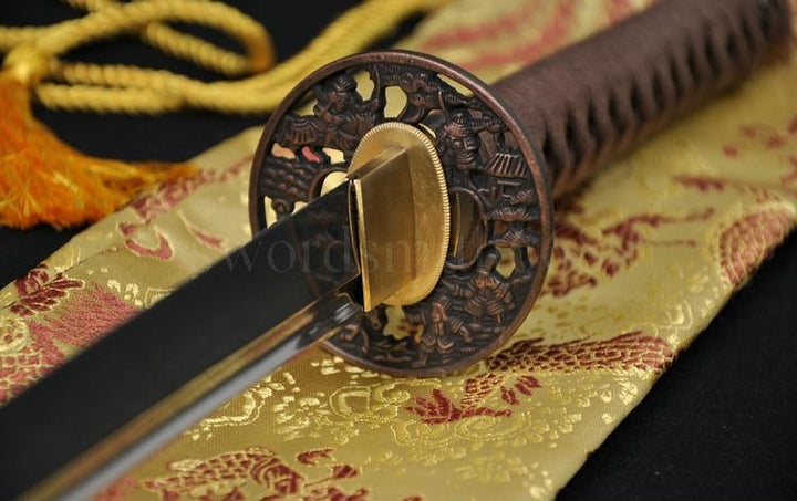 41" Japanese Samurai KATANA Functional Sword Folded Steel Blade Can Cut Bamboo
