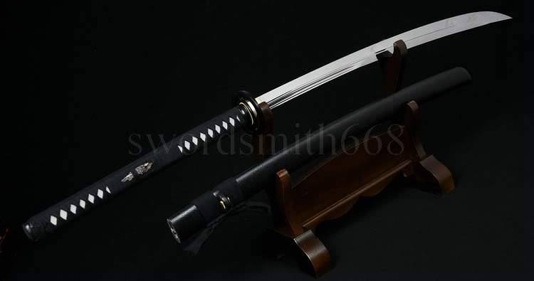 45" Japanese Samurai Battle Ready Sword Naginata Musashi Tsuba Full Tang Blade