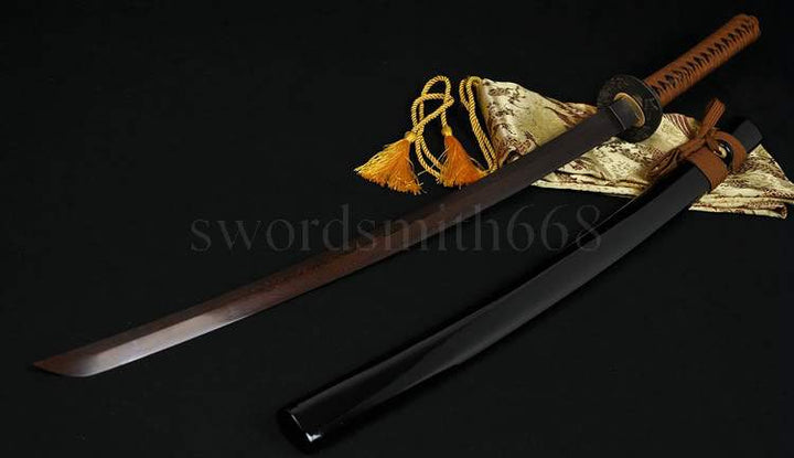 Folded Steel Full Tang Blade Japanese Samurai Katana Authentic Sword