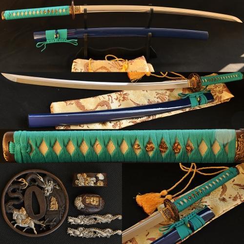 41" Japanese Sword AISI 1095 Steel Double Groove Blade Katana