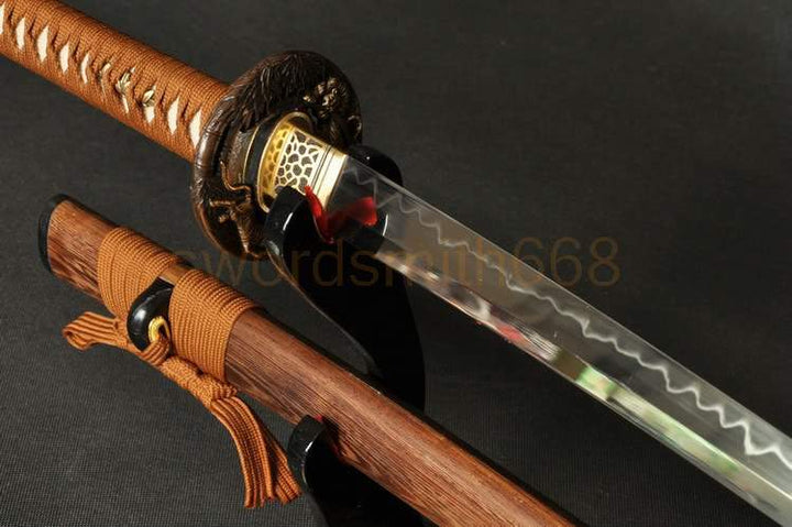 41" Japanese Samurai Tiger Sword Katana Clay Tempered Full Tang Blade