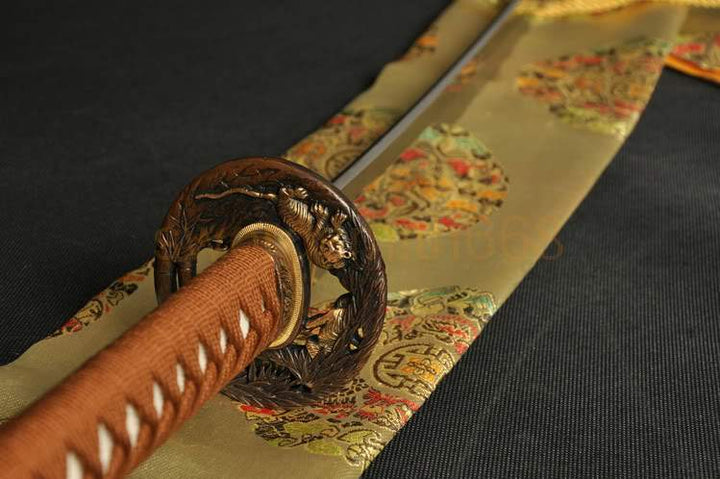 41" Japanese Samurai Tiger Sword Katana Clay Tempered Full Tang Blade