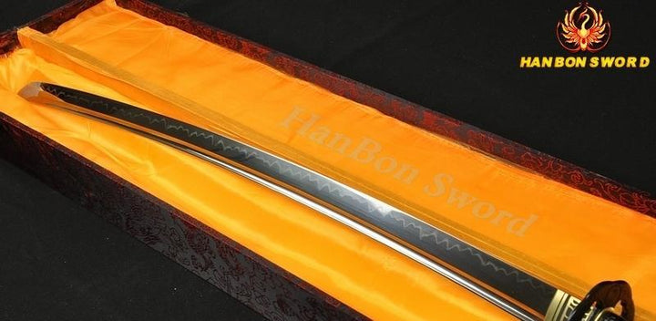 1095 Steel Clay Tempered Full Tang Blade Japanese Samurai Sword Katana