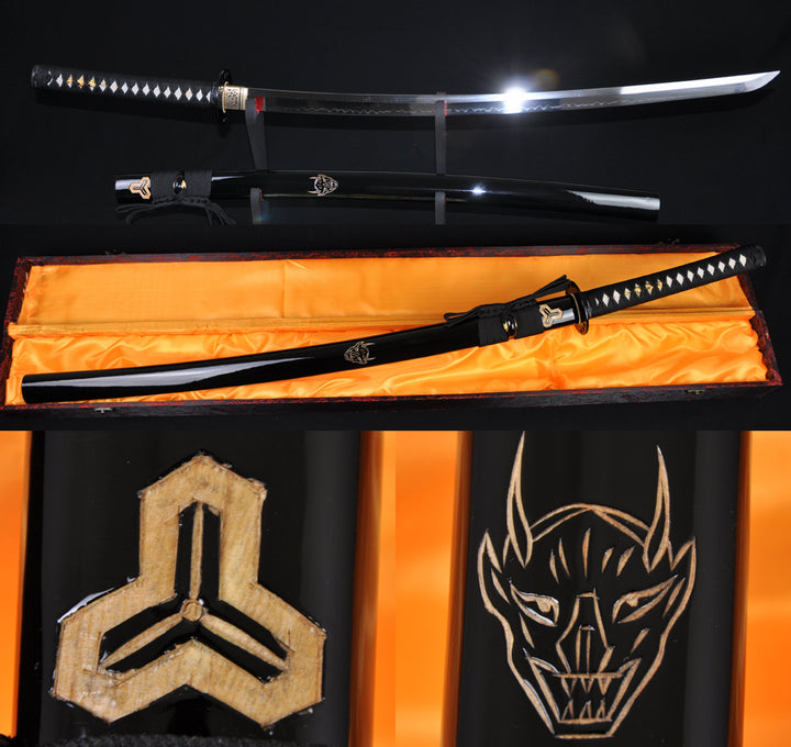 Katana Kill Bill Japanese Samurai Swords Clay Tempered Full Tang