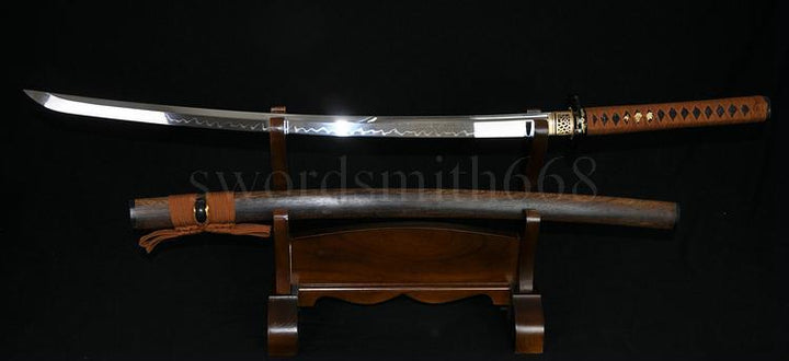 41" JAPANESE SAMURAI KATANA FUNCTIONAL SWORD Clay Tempered UNOKUBI-ZUKURI BLADE