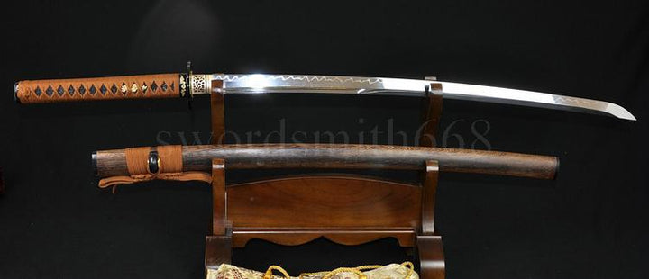 41" JAPANESE SAMURAI KATANA FUNCTIONAL SWORD Clay Tempered UNOKUBI-ZUKURI BLADE