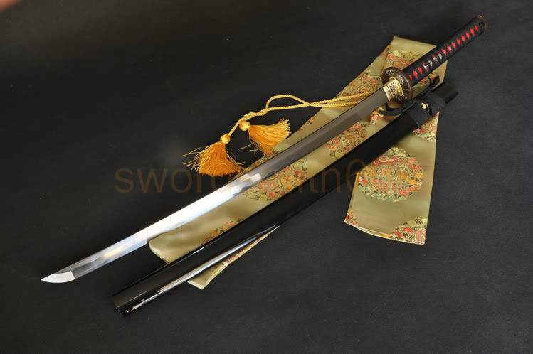 Clay Tempered Folded Steel Japanese Samurai Swords FullTang Blade Handmade Sword Katana