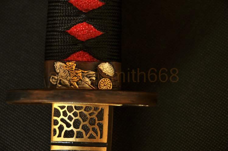 Clay Tempered Folded Steel Japanese Samurai Swords FullTang Blade Handmade Sword Katana