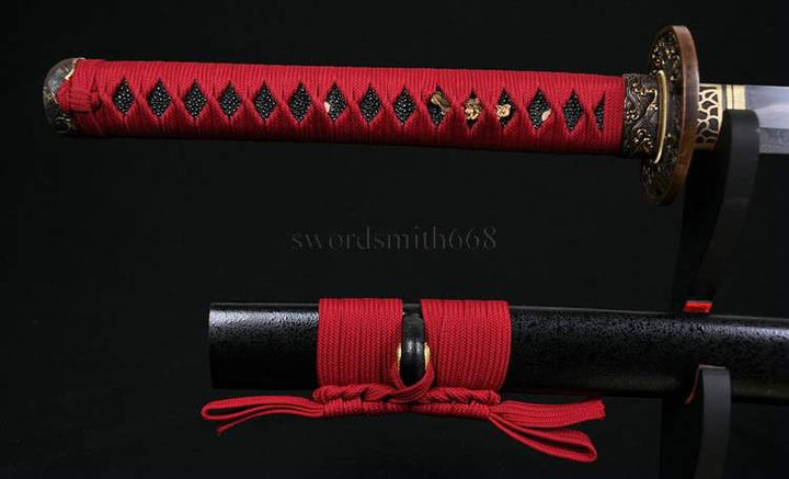 Handmade 41"japanese Samurai Katana Practice Sword Clay Tempered Blade