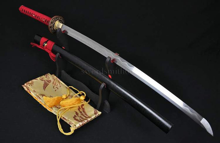 Handmade 41"japanese Samurai Katana Practice Sword Clay Tempered Blade