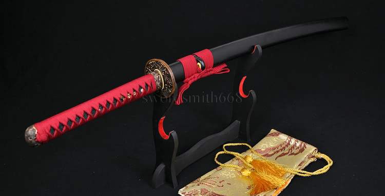 Handmade 41"japanese Samurai Katana Practice Sword Clay Tempered Blade