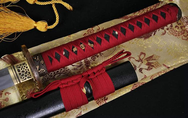 Handmade 41"japanese Samurai Katana Practice Sword Clay Tempered Blade