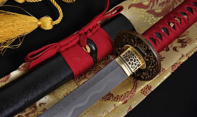 Handmade 41"japanese Samurai Katana Practice Sword Clay Tempered Blade