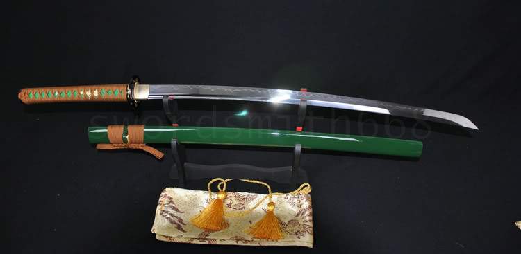 JAPANESE KATANA SWORD Clay Tempered UNOKUBI-ZUKURI Blade SHARP