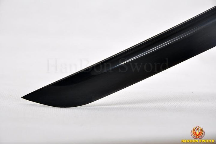 Balck Blade HandMade Japanese Samurai Wakizashi Sword