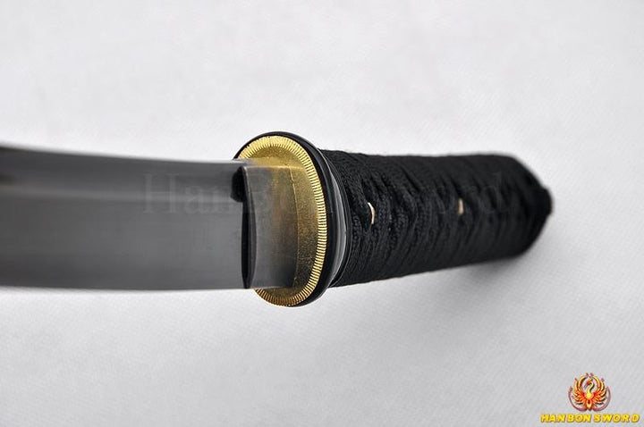 Balck Blade HandMade Japanese Samurai Wakizashi Sword