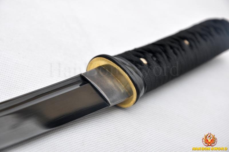 Balck Blade HandMade Japanese Samurai Wakizashi Sword