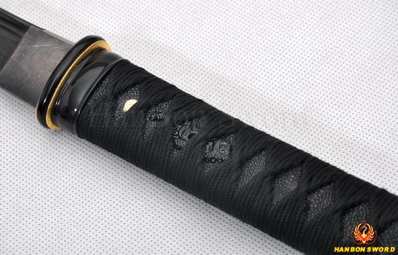 Balck Blade HandMade Japanese Samurai Wakizashi Sword