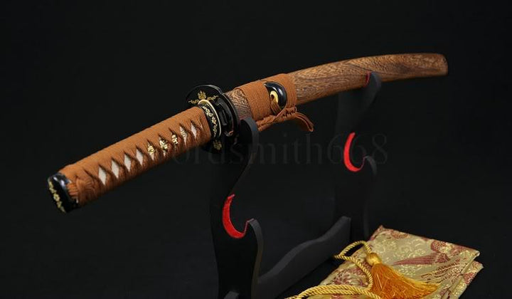 31" Wakizashi Sword Clay Tempered Unokubi-zukuri Blade Katana