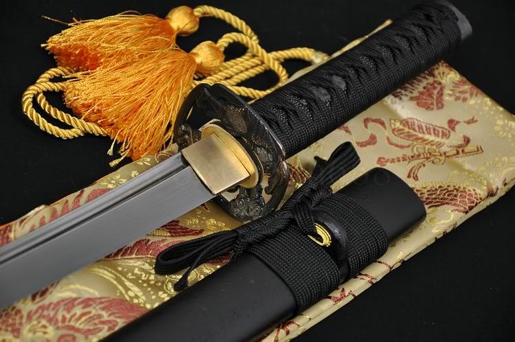 31" Japanese Samurai Sword Wakizashi Folded Steel Blade Katana