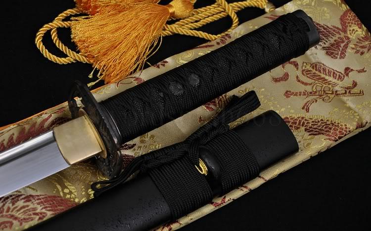 31" Japanese Samurai Sword Wakizashi Folded Steel Blade Katana