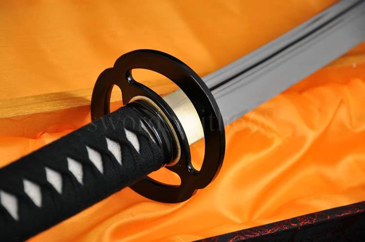 45" Japanese Samurai Battle Ready Sword Naginata Musashi Tsuba Full Tang Blade